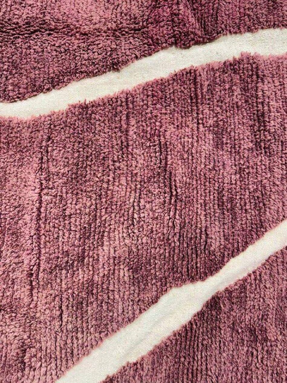 Ręcznie tkany dywan 150x250 cm, wełna, bordowy, Maroko - 205490