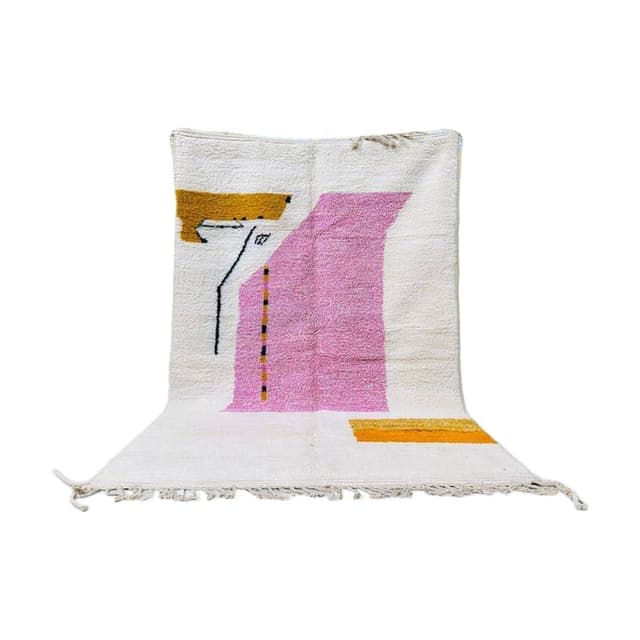 Ręcznie tkany dywan 100x200 cm, wełna, multikolor, Maroko - WYMIARY