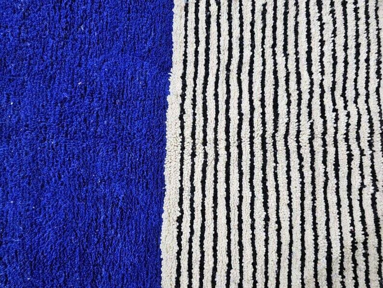 Ręcznie tkany dywan 150x250 cm, wełna, niebieski, Maroko - 205403