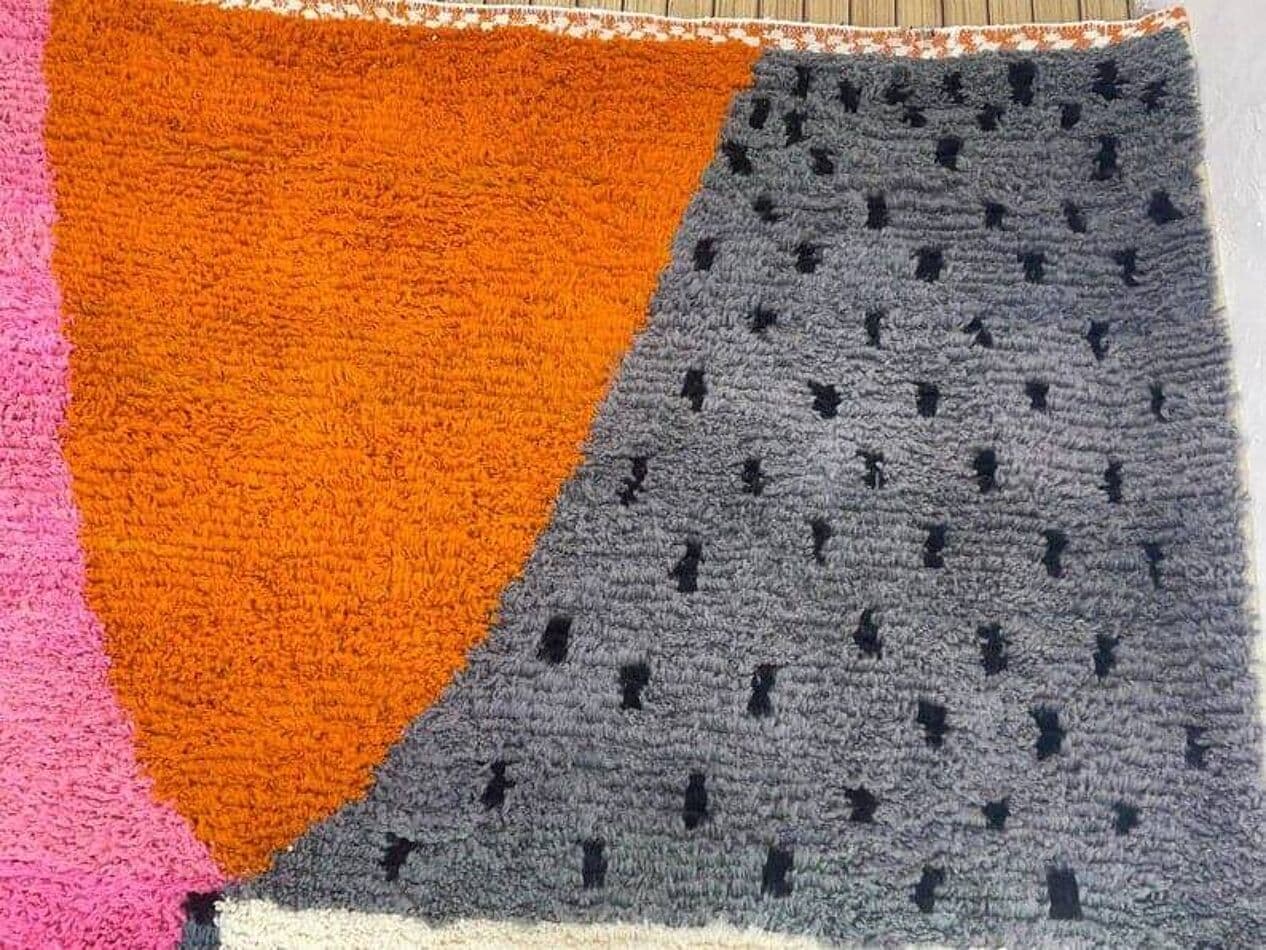 Ręcznie tkany dywan 150x250 cm, wełna, multikolor, Maroko - 205304