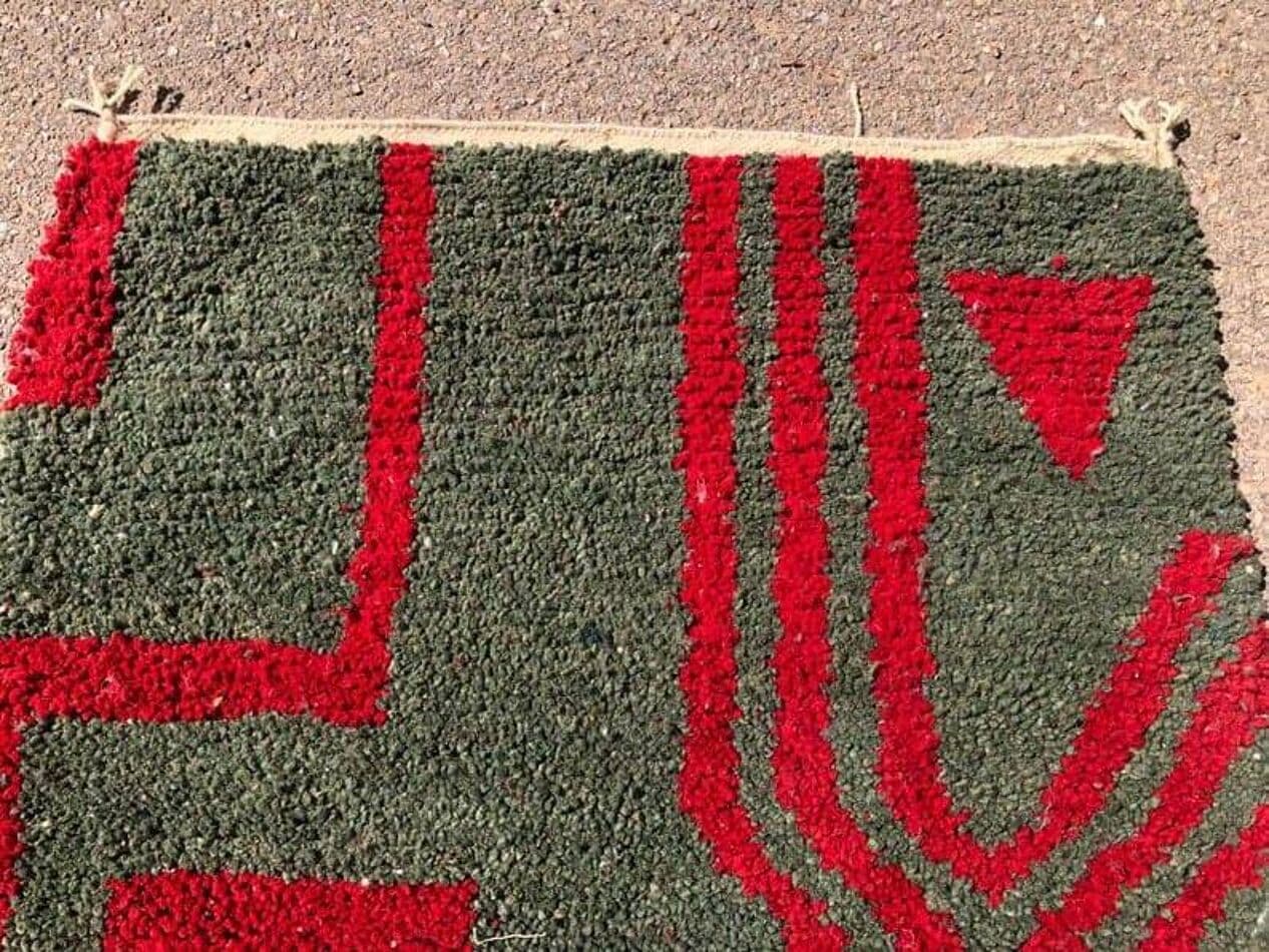 Ręcznie tkany dywan 150x250 cm, wełna, czerwony, Maroko - 205276