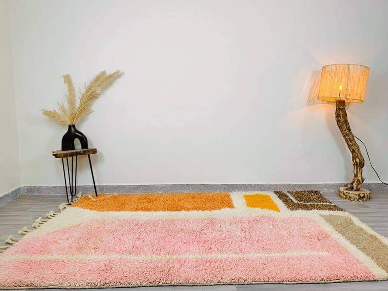 Ręcznie tkany dywan 150x250 cm, wełna, multikolor, Maroko - 205212