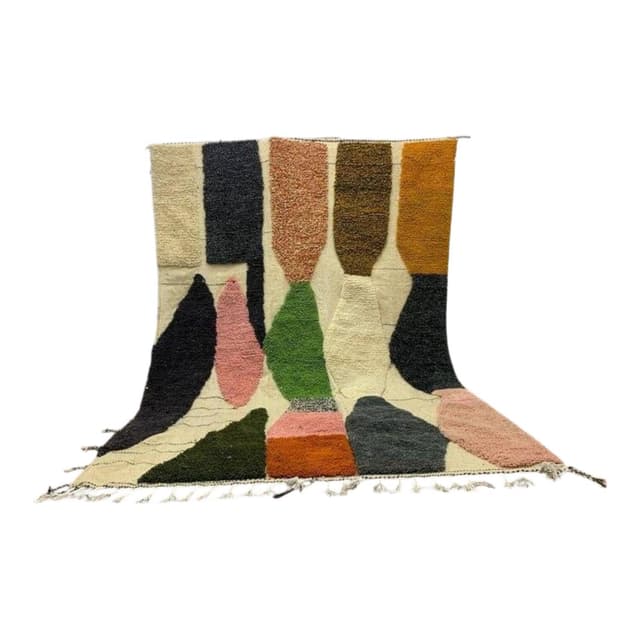 Ręcznie tkany dywan 150x250 cm, wełna, multikolor, Maroko - WYMIARY