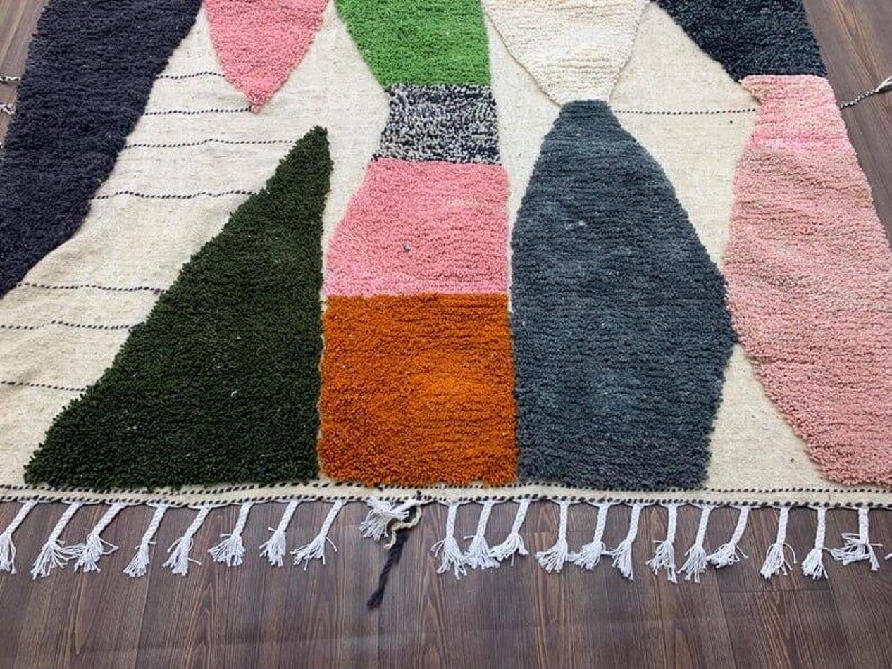 Ręcznie tkany dywan 150x250 cm, wełna, multikolor, Maroko - 205058