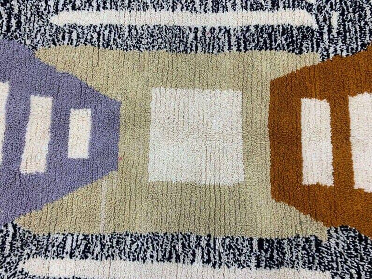 Ręcznie tkany dywan 100x200 cm, wełna, multikolor, kraj nieznany - 205049