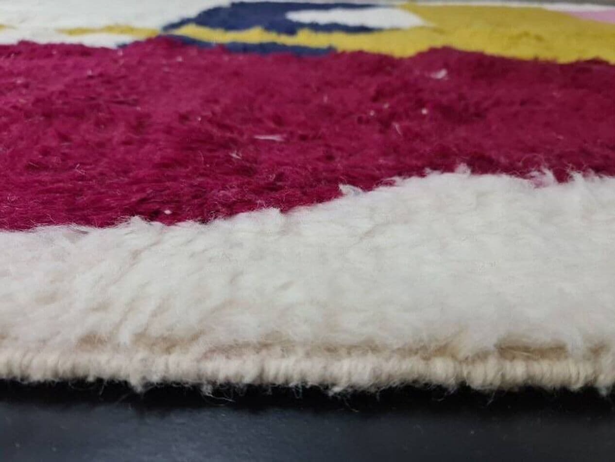 Ręcznie tkany dywan 150x250 cm, wełna, multikolor, Maroko - 205019