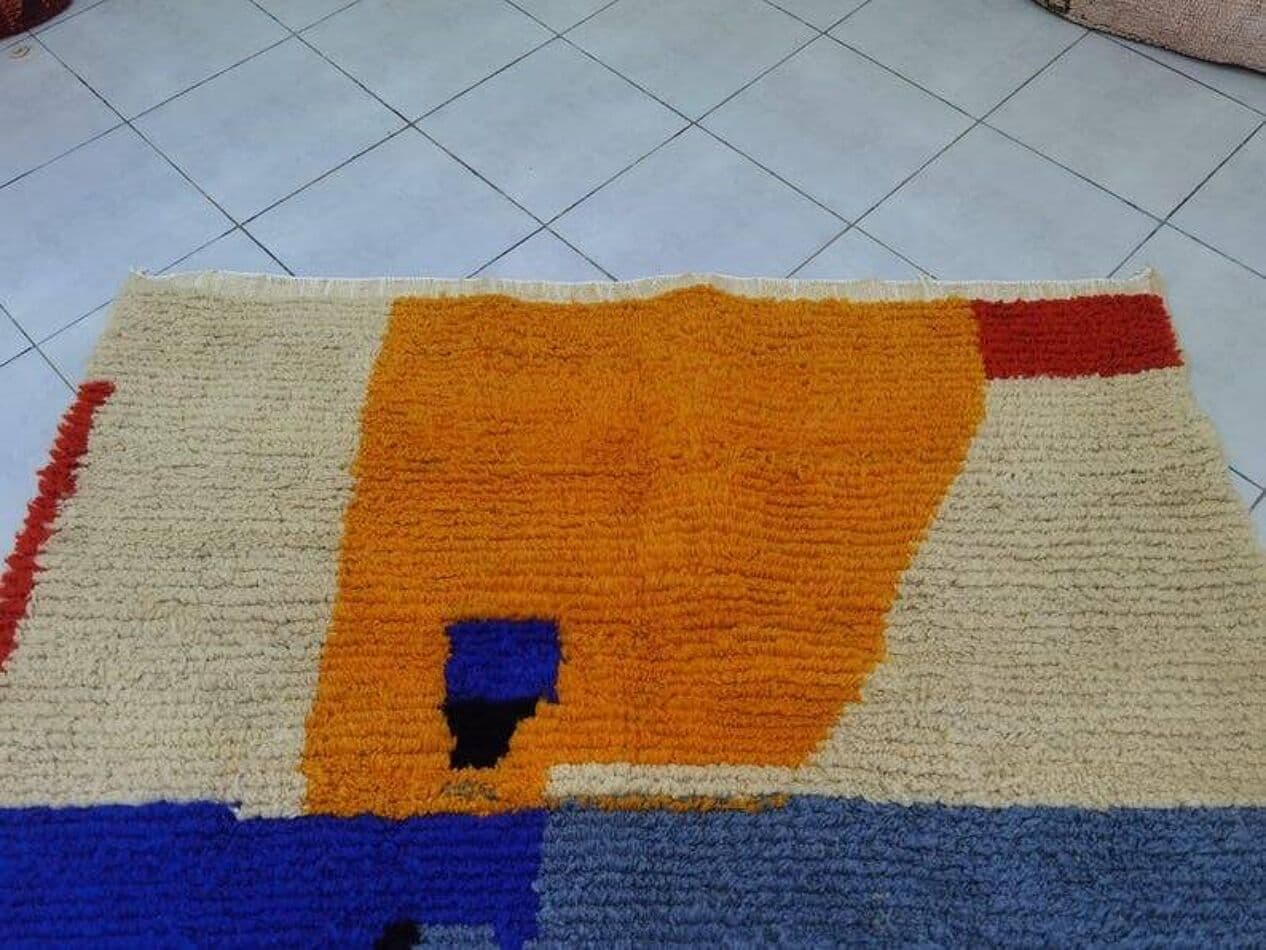 Ręcznie tkany dywan 150x250 cm, wełna, multikolor, Maroko - 204931