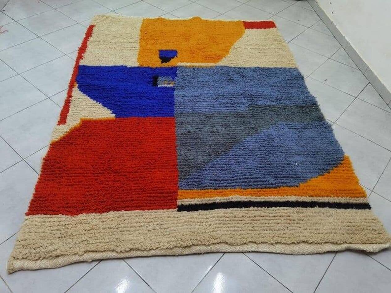 Ręcznie tkany dywan 150x250 cm, wełna, multikolor, Maroko - 204933