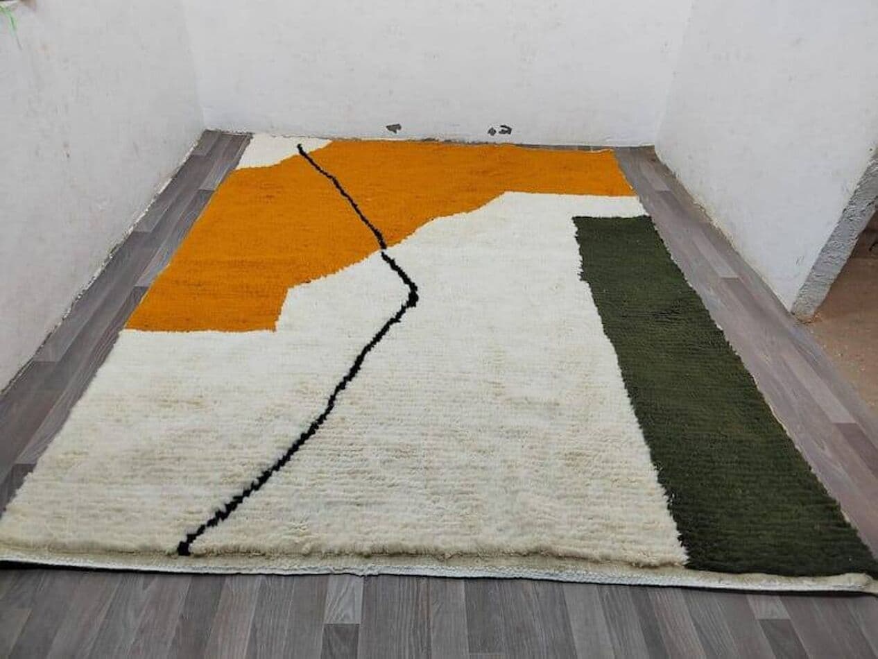 Ręcznie tkany dywan 200x300 cm, wełna, multikolor, Maroko - 204908