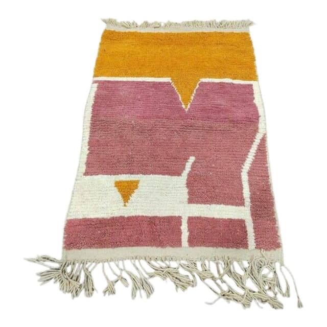 Ręcznie tkany dywan 100x200 cm, wełna, multikolor, Maroko - WYMIARY