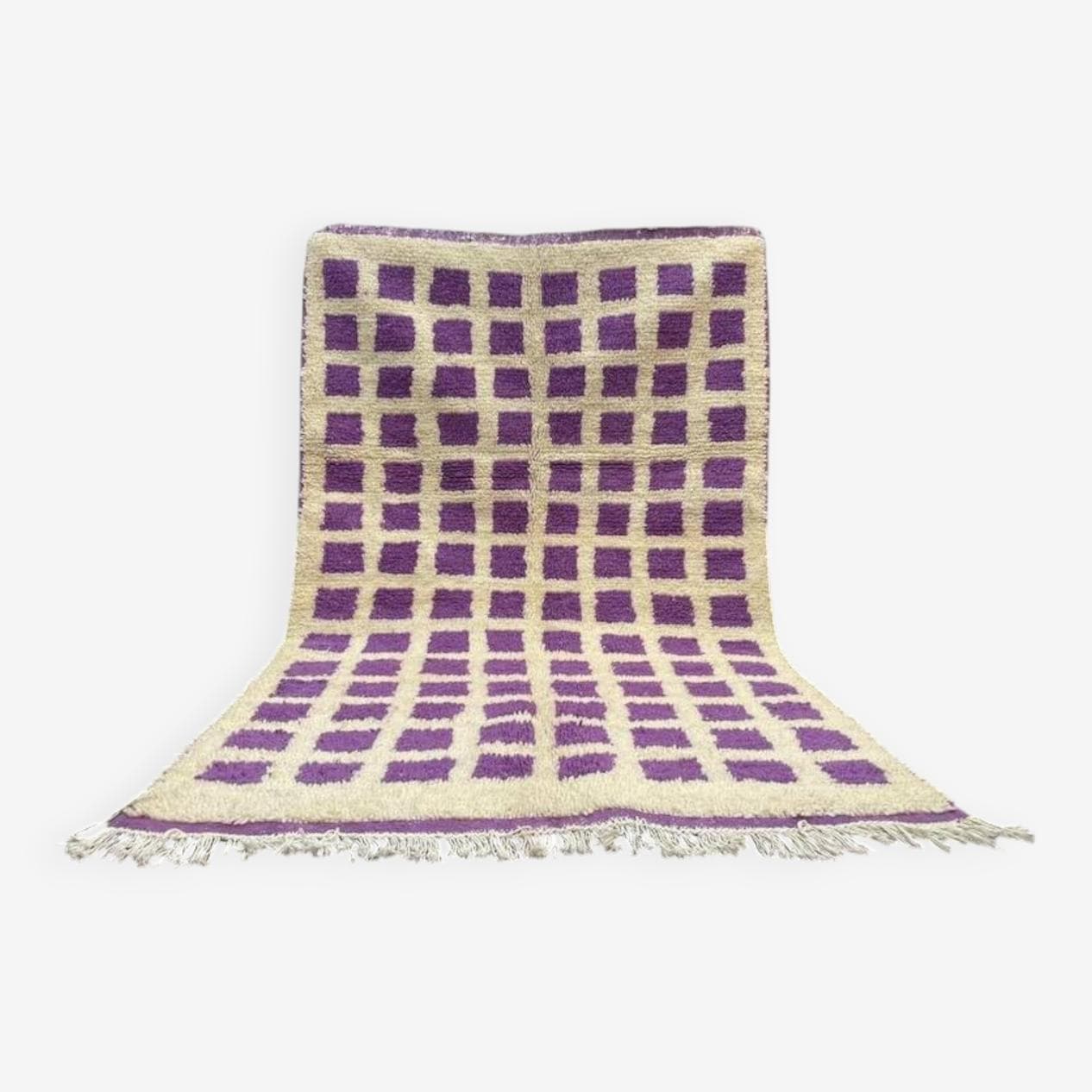 Ręcznie tkany dywan 150x250 cm, wełna, fioletowy, Maroko - 204672