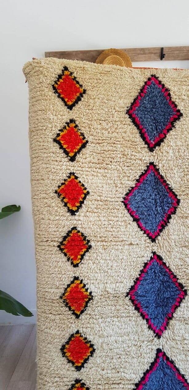 Ręcznie tkany dywan 160x240 cm, wełna, multikolor, Maroko - 204668