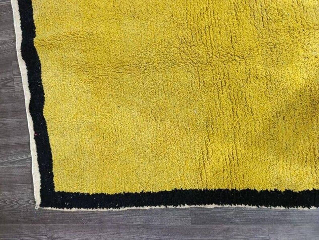 Ręcznie tkany dywan 150x250 cm, wełna, żółty, Maroko - 204400