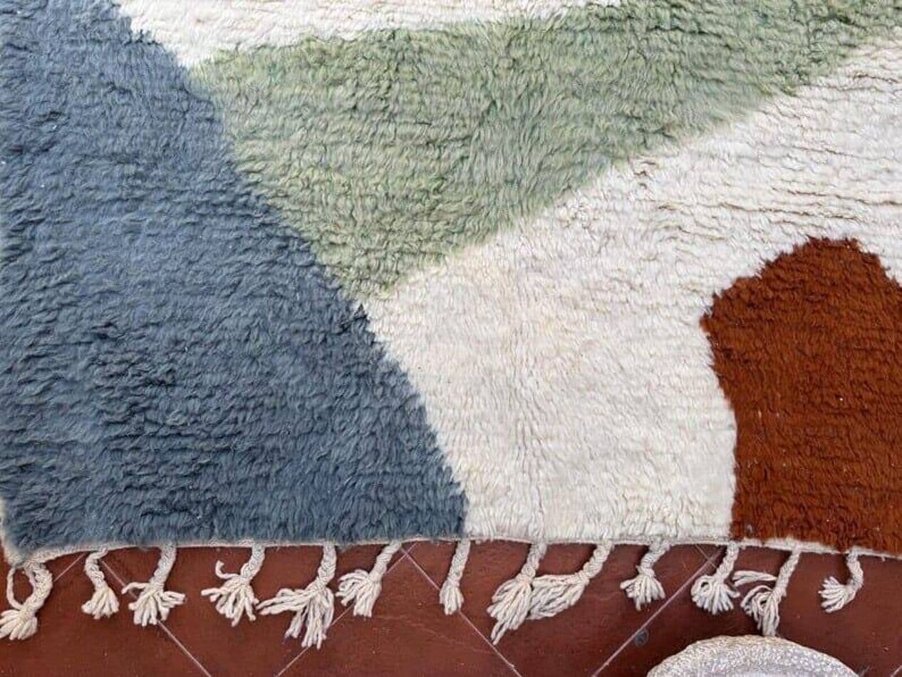 Ręcznie tkany dywan 200x300 cm, wełna, multikolor, Maroko - 204329