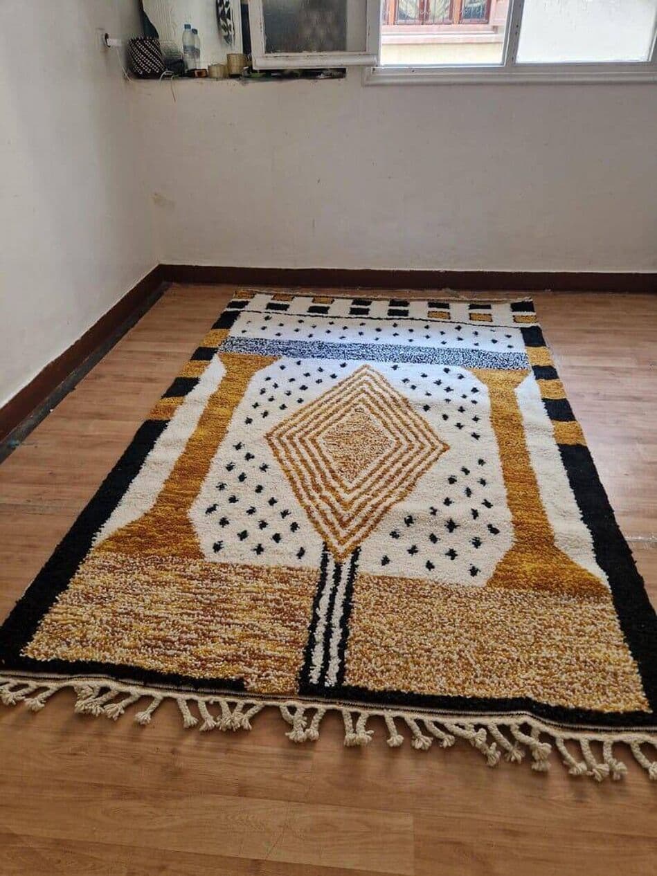 Ręcznie tkany dywan 150x250 cm, wełna, wielokolorowy, Maroko - 204307