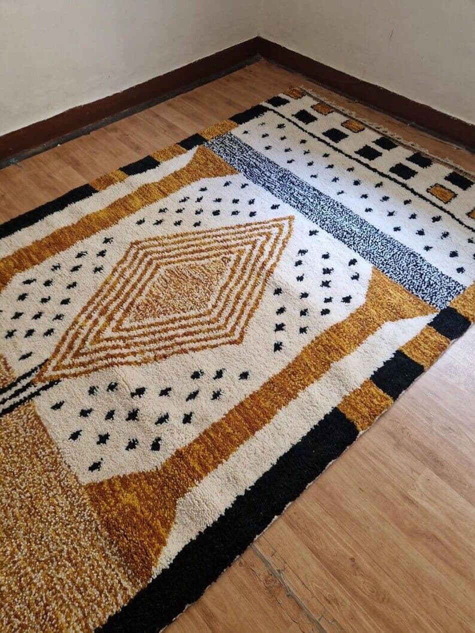 Ręcznie tkany dywan 150x250 cm, wełna, wielokolorowy, Maroko - 204308