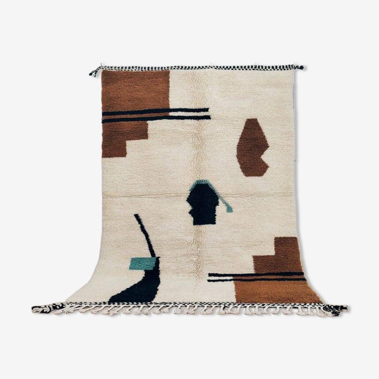 Ręcznie tkany dywan 150x250 cm, wełna, multikolor, Maroko - 204269