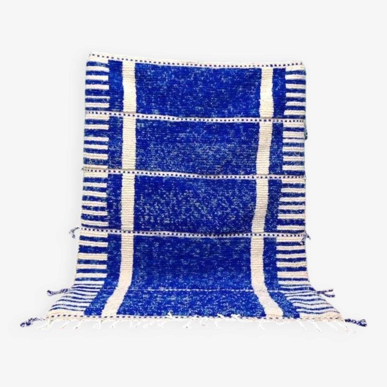 Ręcznie tkany dywan 150x250 cm, wełna, niebieski, Maroko - 204177