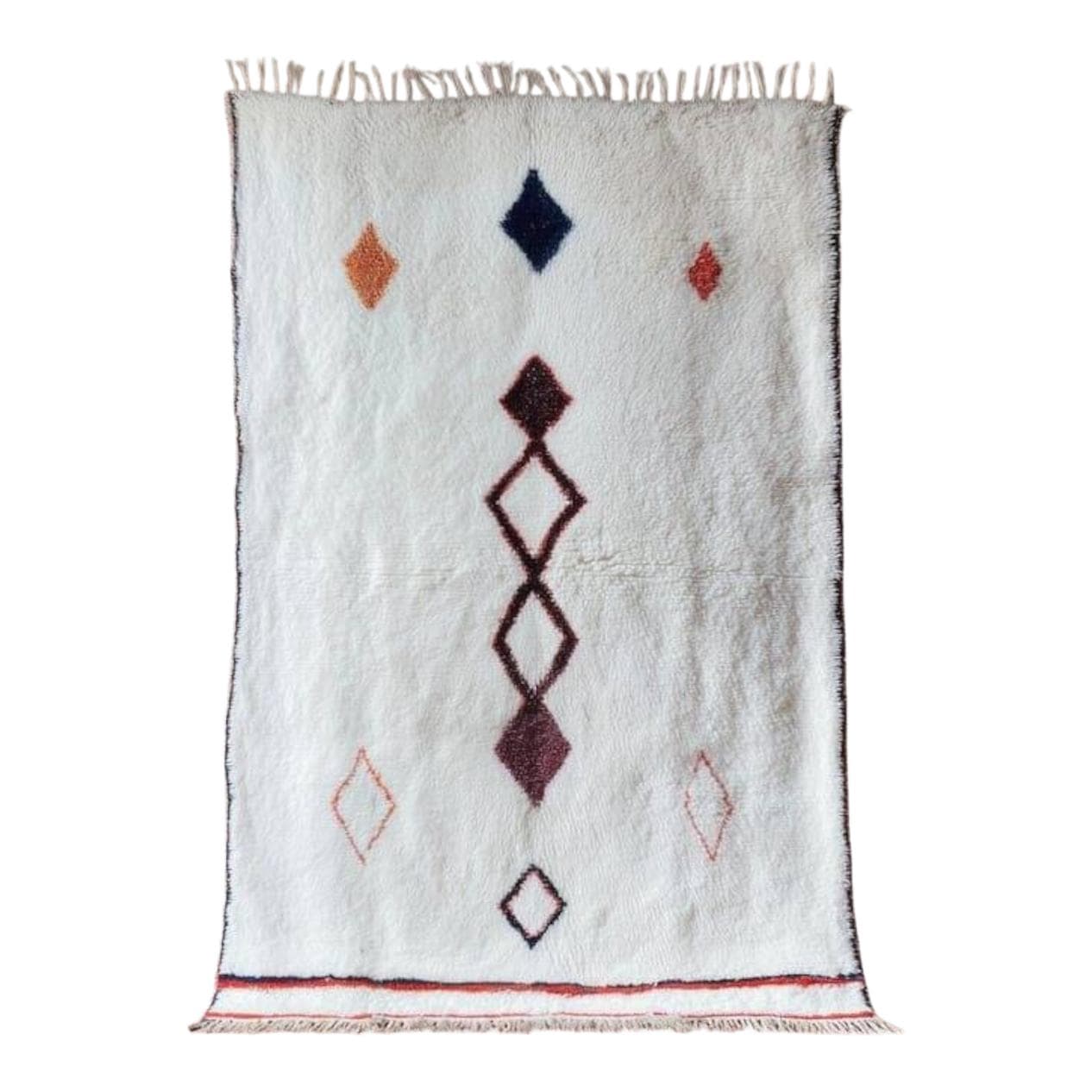 Ręcznie tkany dywan 160x240 cm, wełna, multikolor, Maroko