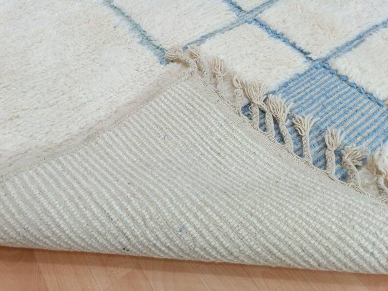 Ręcznie tkany dywan 200x300 cm, wełna, biały, Maroko - 204117