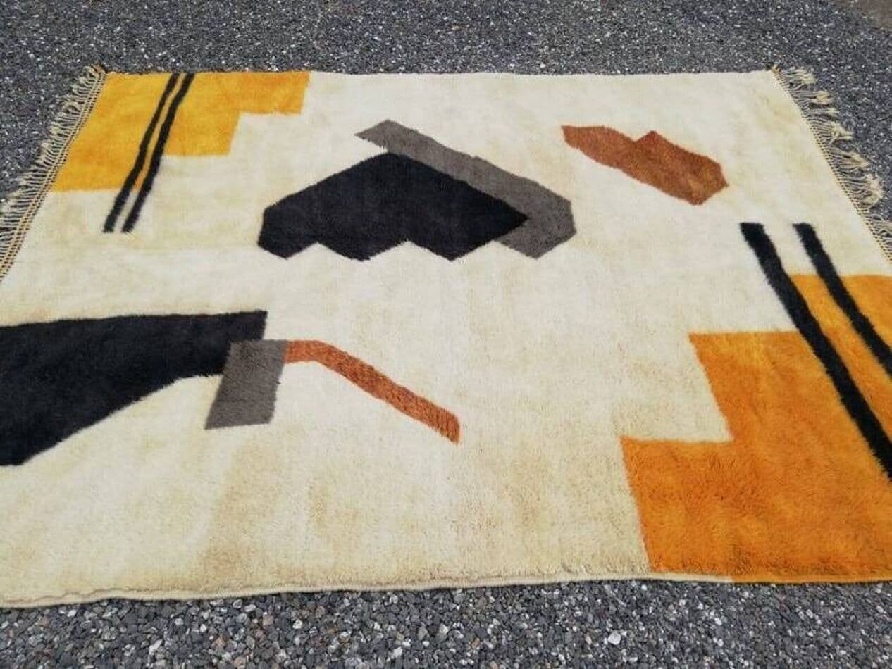 Ręcznie tkany dywan 150x250 cm, wełna, multikolor, Maroko - 203816