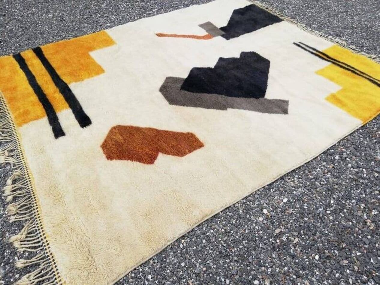 Ręcznie tkany dywan 150x250 cm, wełna, multikolor, Maroko - 203819