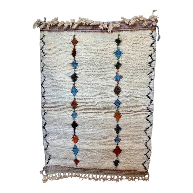 Ręcznie tkany dywan 150x250 cm, wełna, multikolor, Maroko - WYMIARY