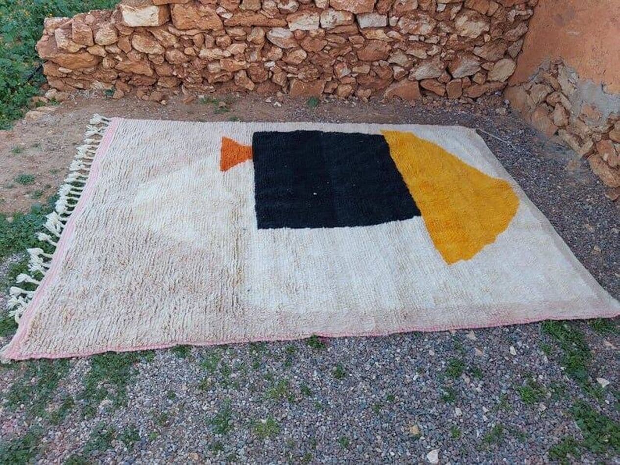 Ręcznie tkany dywan 150x250 cm, wełna, multikolor, Maroko - 206795