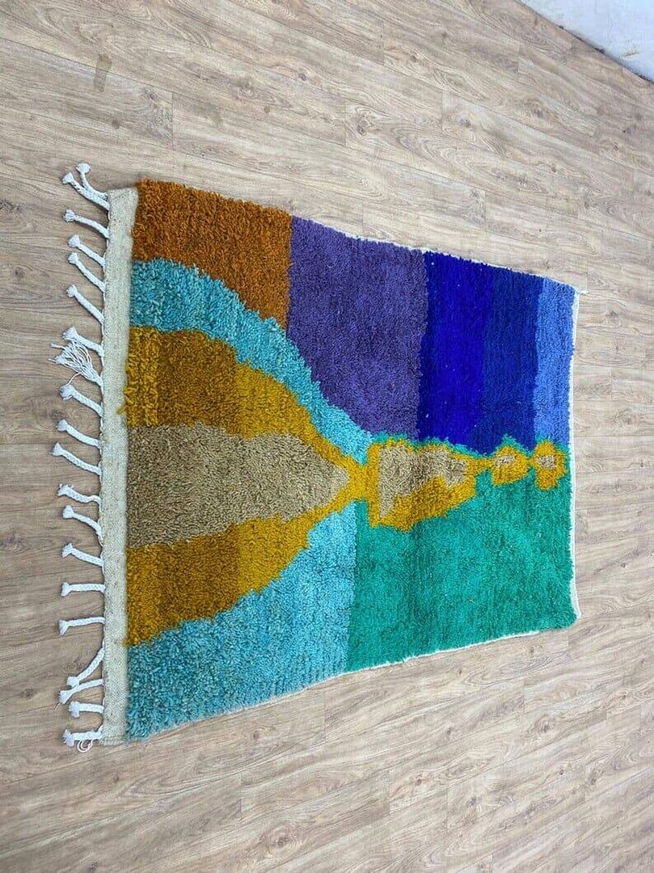 Ręcznie tkany dywan 150x250 cm, wełna, wielokolorowy, Maroko - 209046