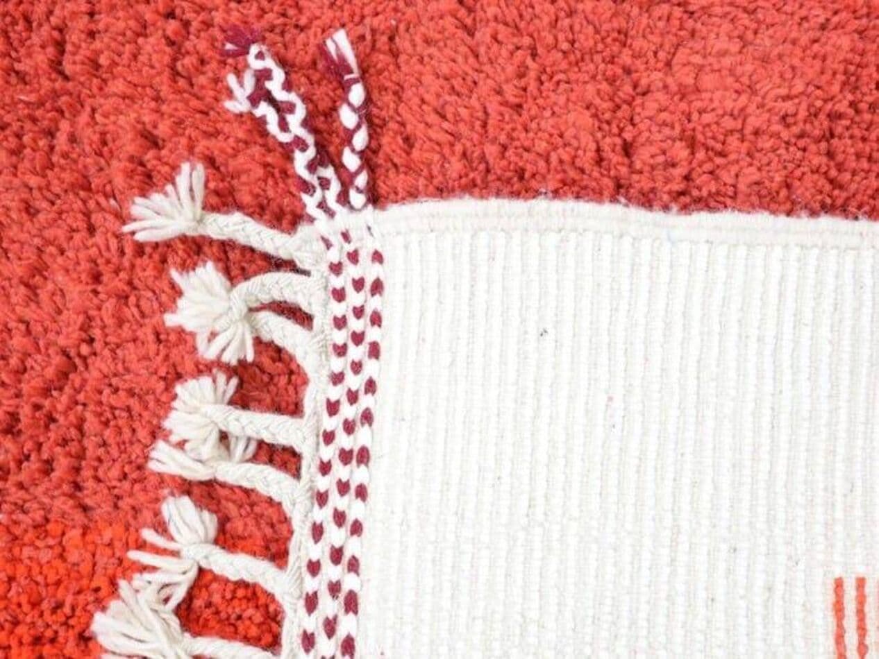 Ręcznie tkany dywan 200x300 cm, wełna, burgundowy, Maroko - 208872