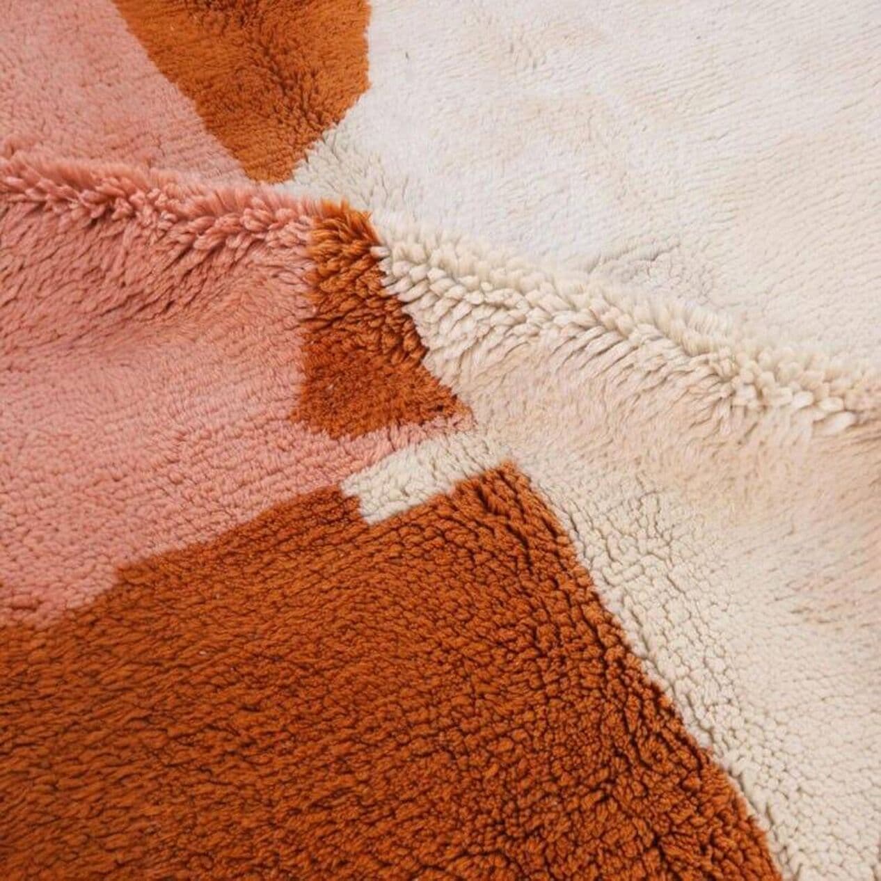 Ręcznie tkany dywan 200x300 cm, wełna, różowy, Maroko - 208864