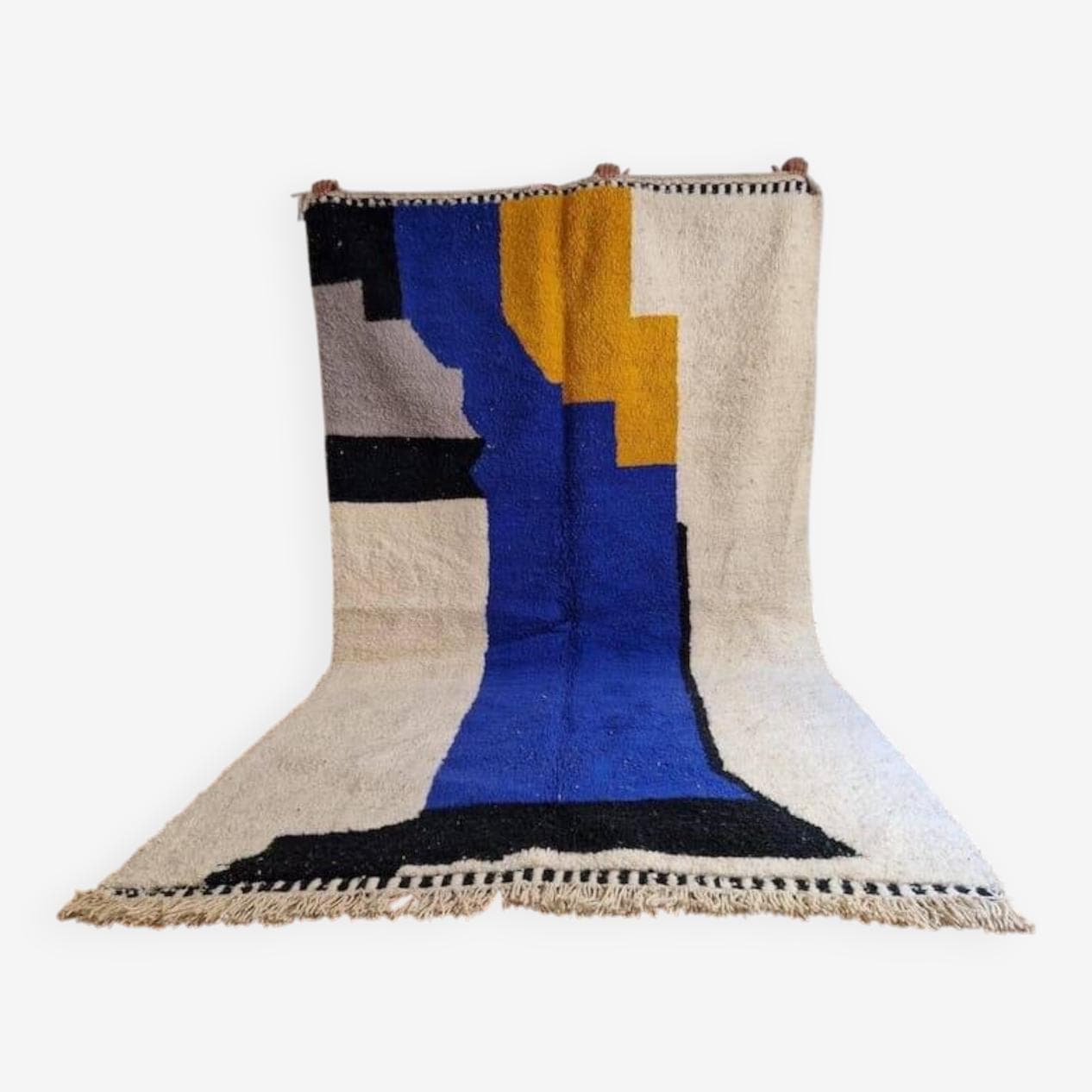 Ręcznie tkany dywan 140x260 cm, wełna, multikolor, Maroko - 208806