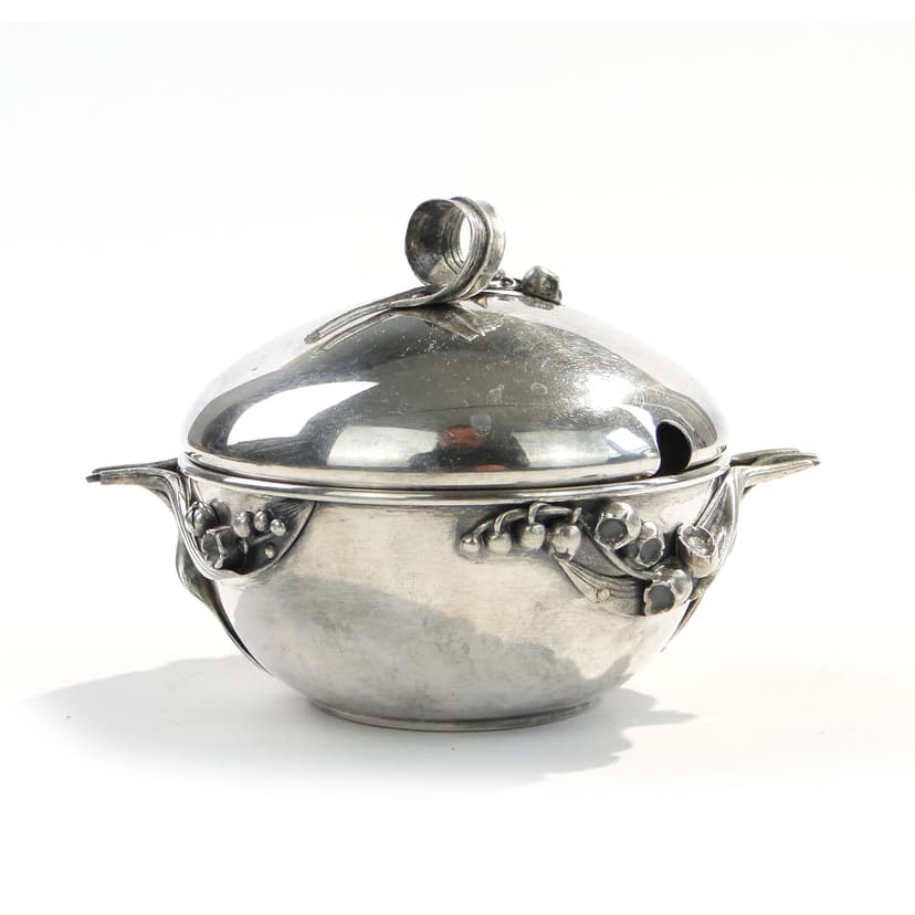 Cukierniczka Art Nouveau, srebro, Polska, lata 60.