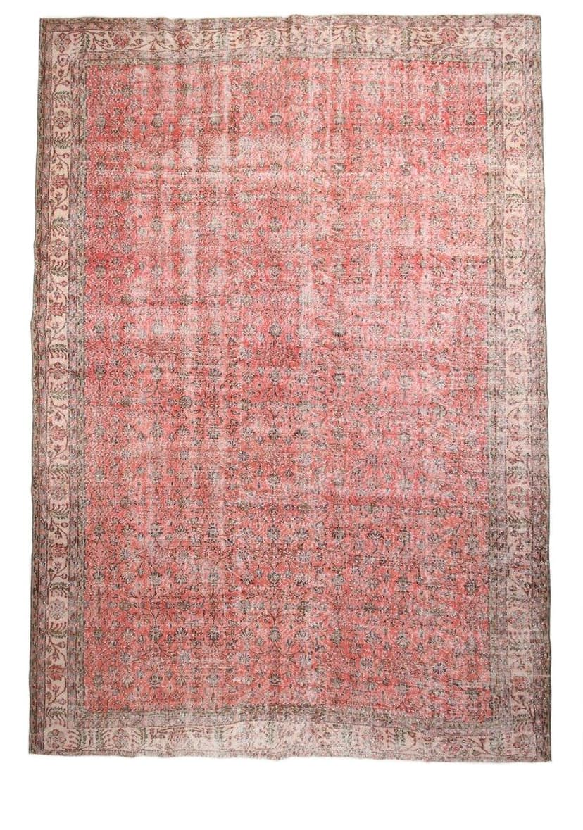 Dywan 267x385 cm, beżowy, wełna, Turcja, lata 60.