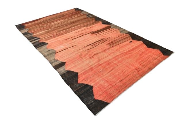 Kilim 159x265 cm, czerwony, wełna, Turcja, lata 60.