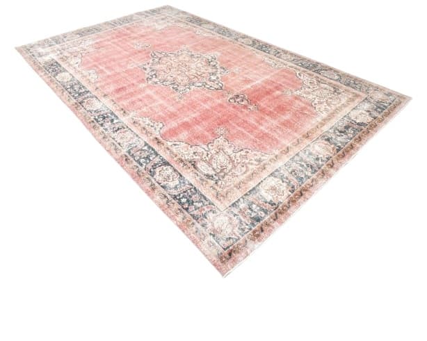 Rug 227x366 cm, red, beige, wool, 1970s