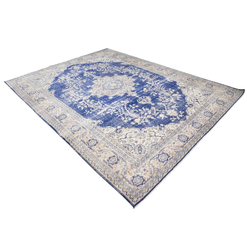 Rug 332x250 cm, Blue, Wool, 1970s