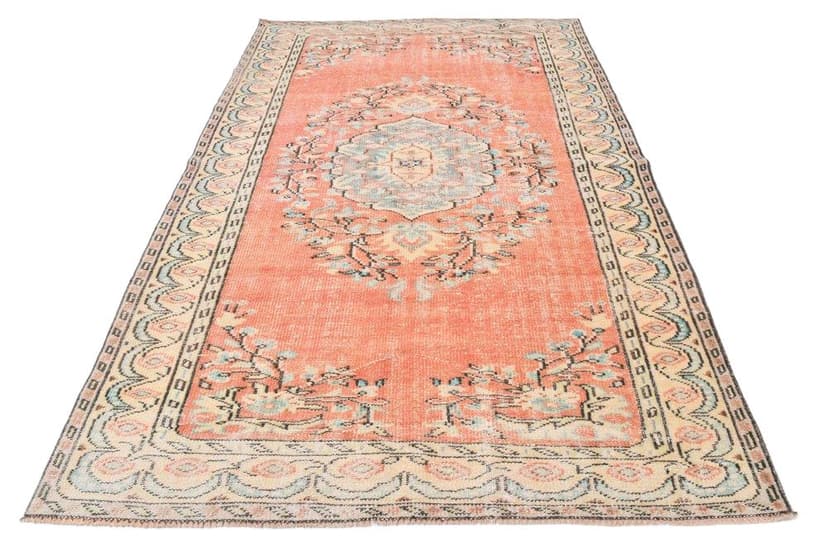 Dywan 181x278 cm, beżowy, wełna, Turcja, lata 70.