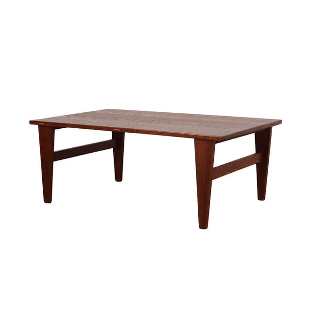 Stolik kawowy, brązowy, dąb, Dania, lata 70. - WYMIARY