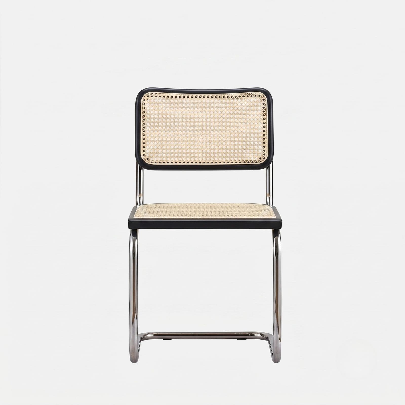 Krzesło z giętej stali wg proj. Cesca, M. Breuer, Bauhaus, czarne - 352314