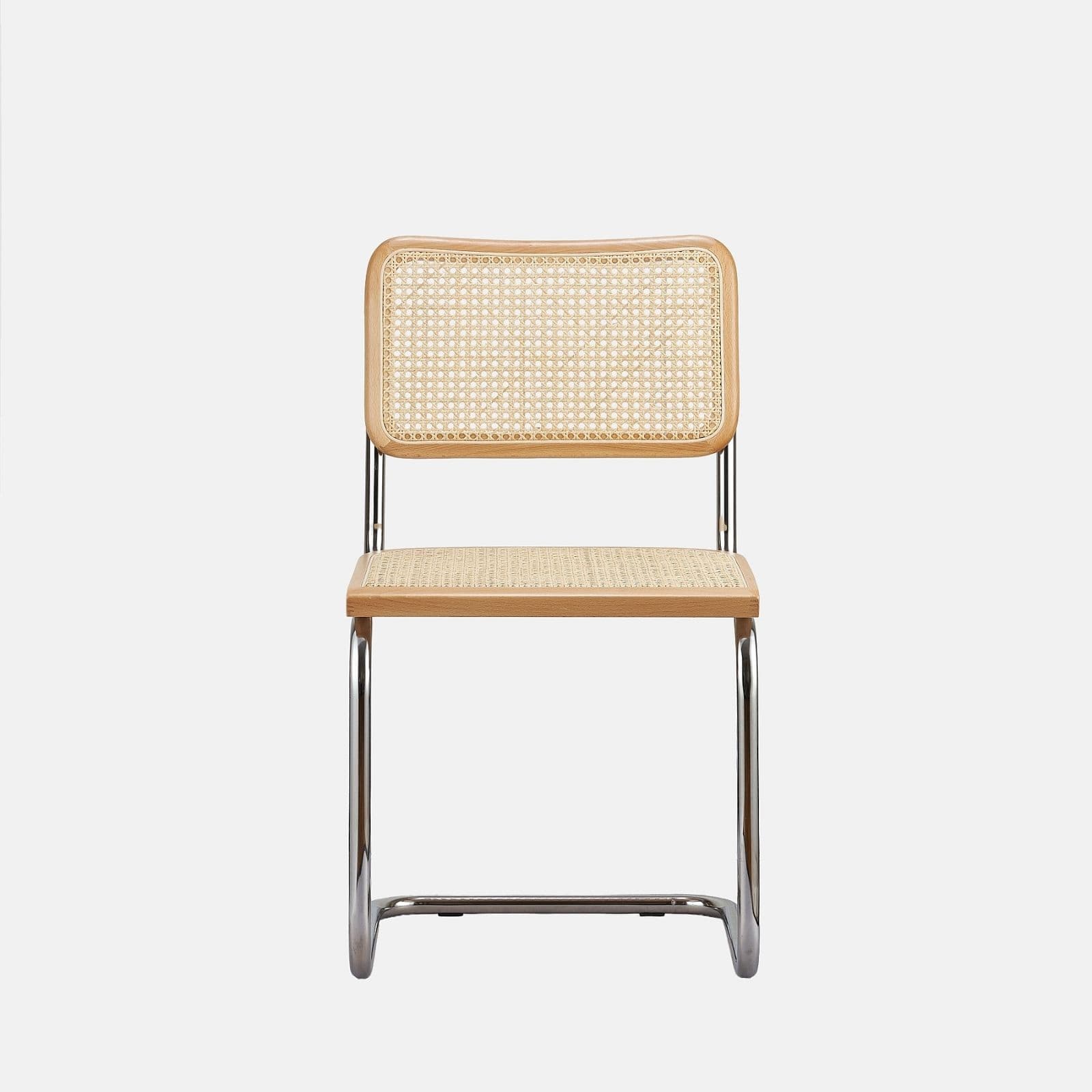 Krzesło z giętej stali wg proj. Cesca, M. Breuer, Bauhaus, naturalny buk - 352323