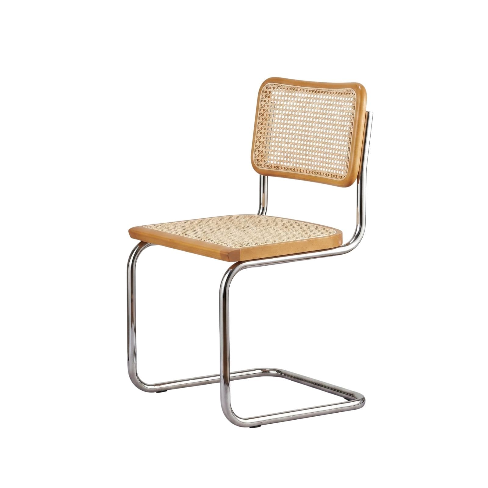 Krzesło z giętej stali wg proj. Cesca, M. Breuer, Bauhaus, miodowe