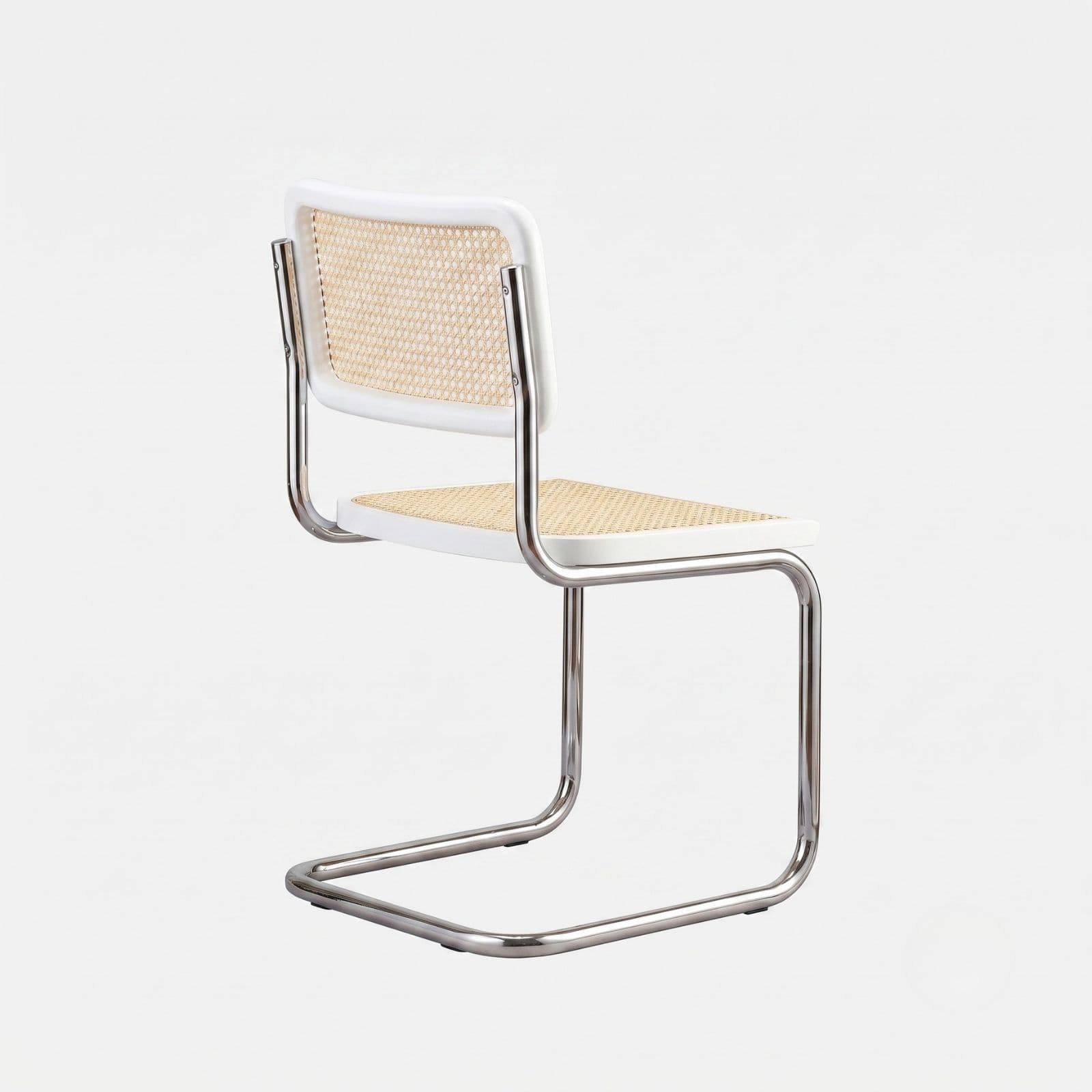 Zestaw 6 krzeseł z giętej stali wg proj. Cesca, M. Breuer, Bauhaus, białe - 352352