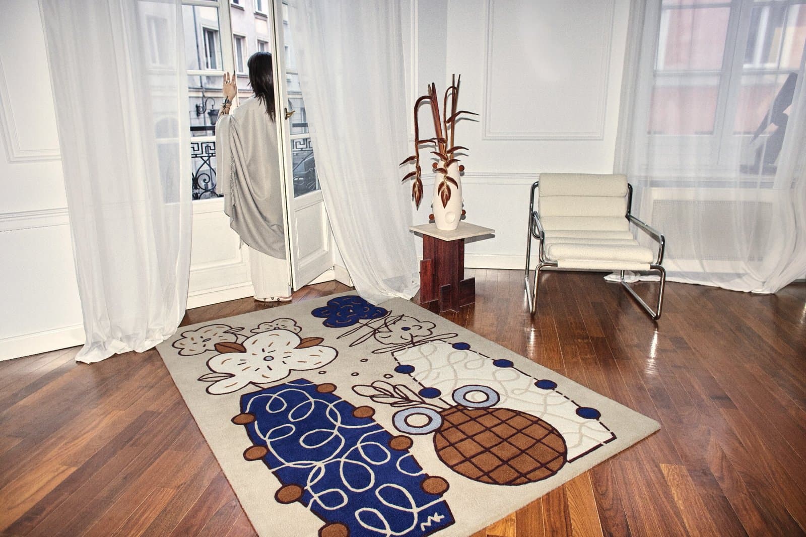 Dywan London Cobalt 160x230 cm, proj. M. Konopacka, wełna, Carpets & More - 243172