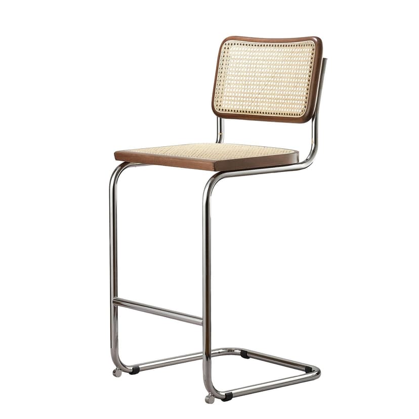 Hoker z gietej stali wg proj. M. Breuer, wys.103 cm, Bauhaus, brązowy