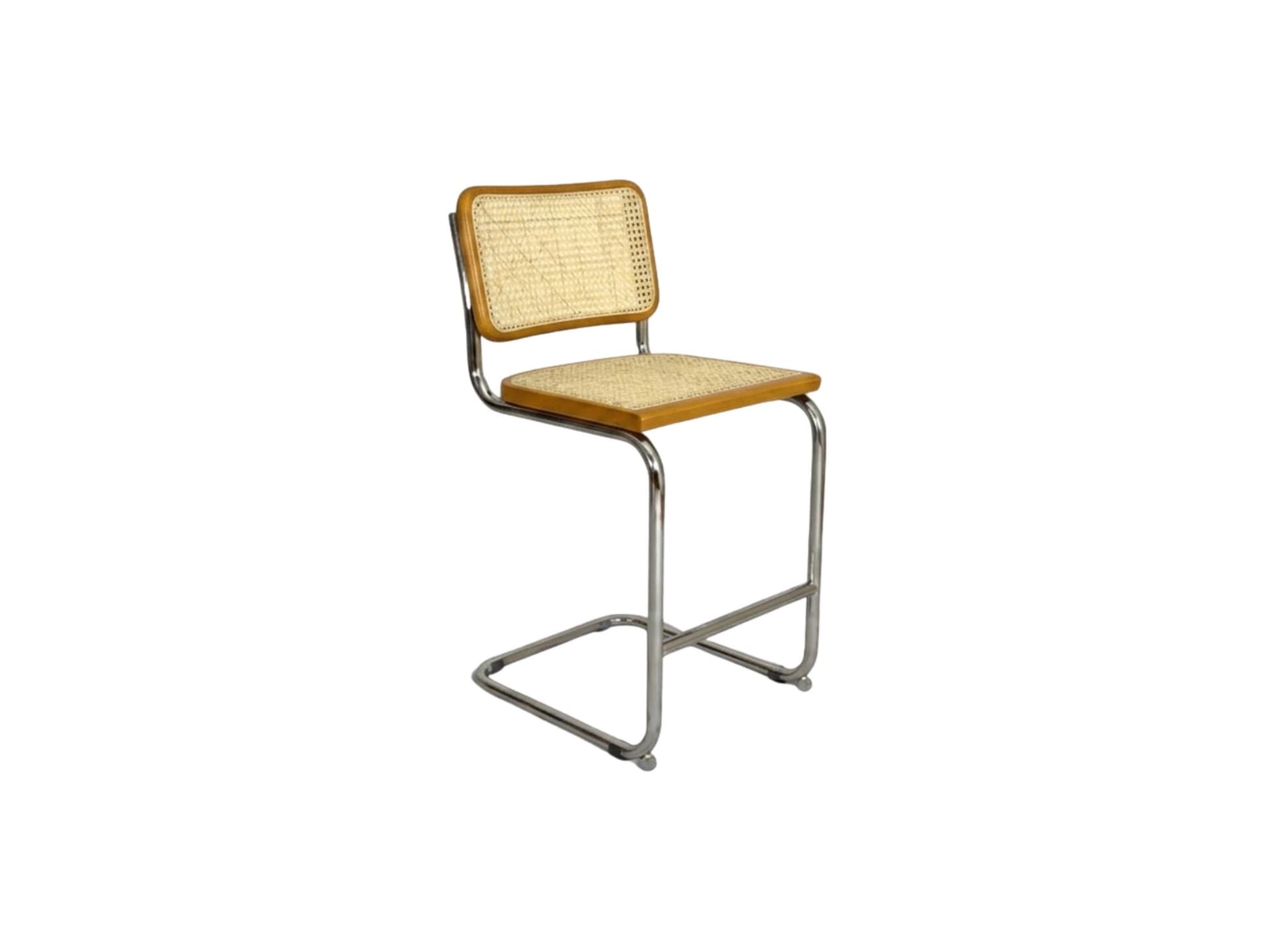 Hoker z giętej stali wg proj. M. Breuer, wys.93 cm, Bauhaus, miodowy - 316805