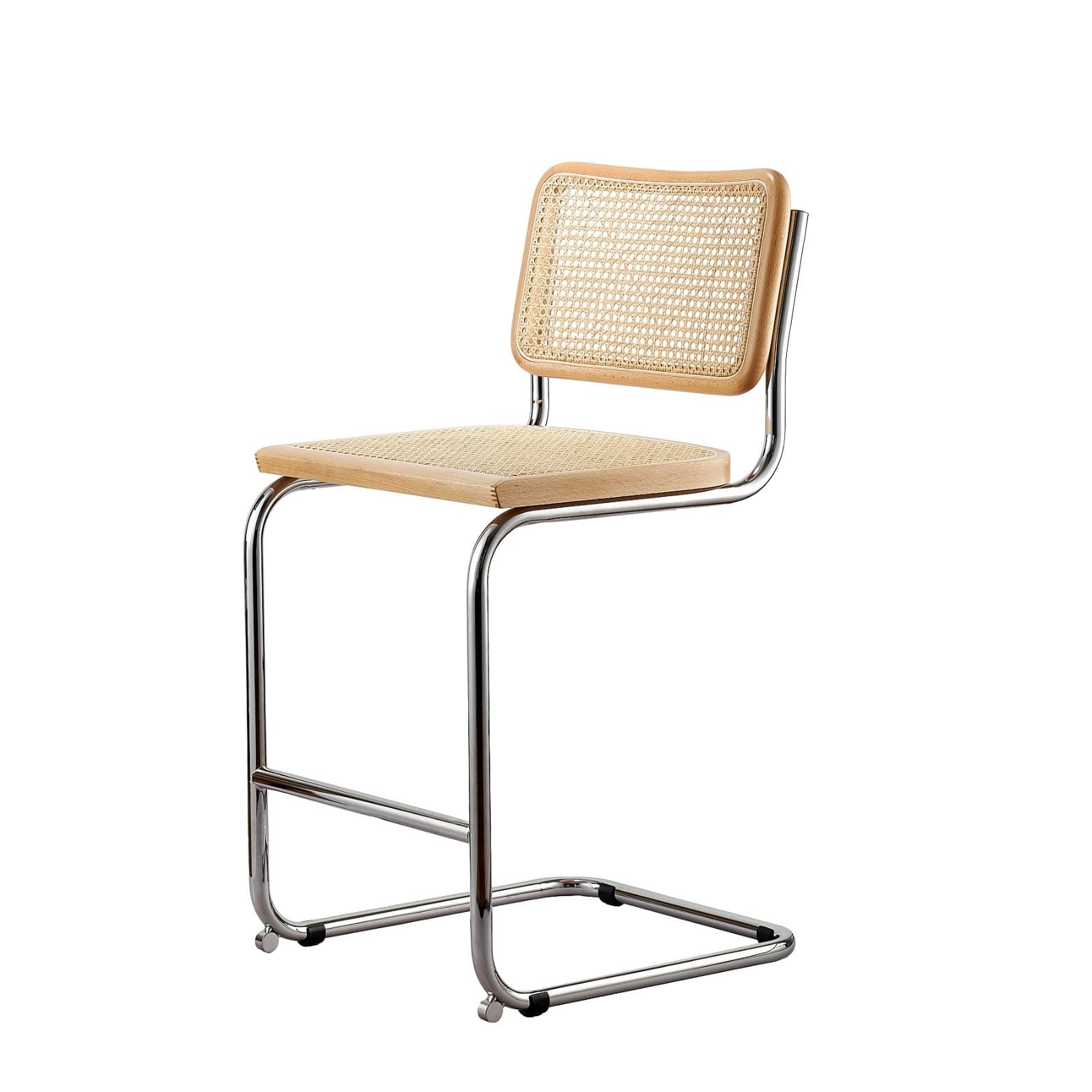 Hoker z giętej stali wg proj. M. Breuer, wys.93 cm, Bauhaus, miodowy