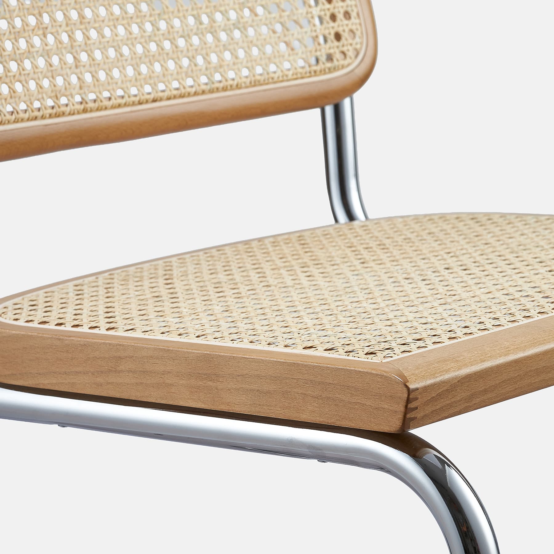 Hoker z giętej stali wg proj. M. Breuer, wys.93 cm, Bauhaus, miodowy - 350478