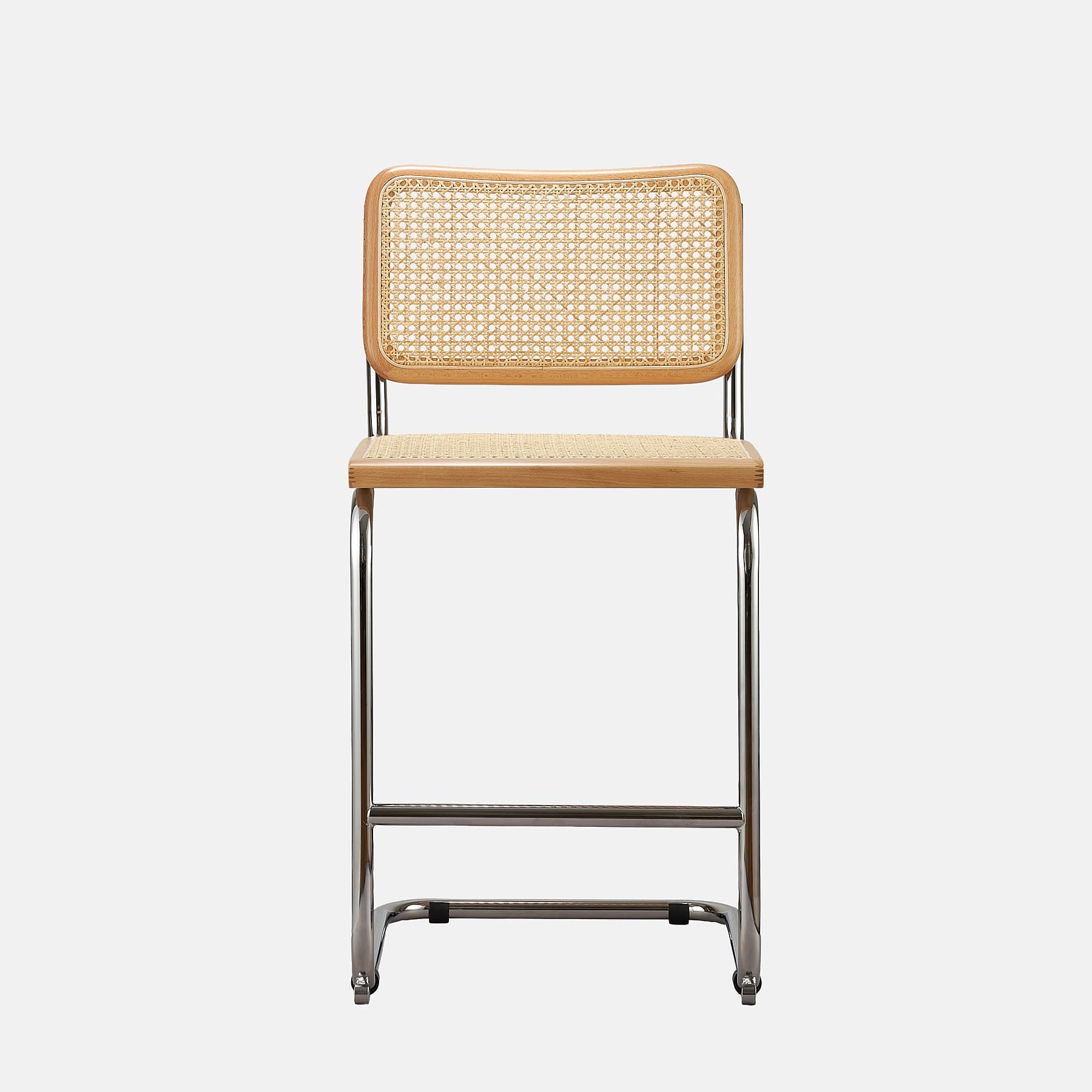 Hoker z giętej stali wg proj. M. Breuer, wys.93 cm, Bauhaus, miodowy - 350393