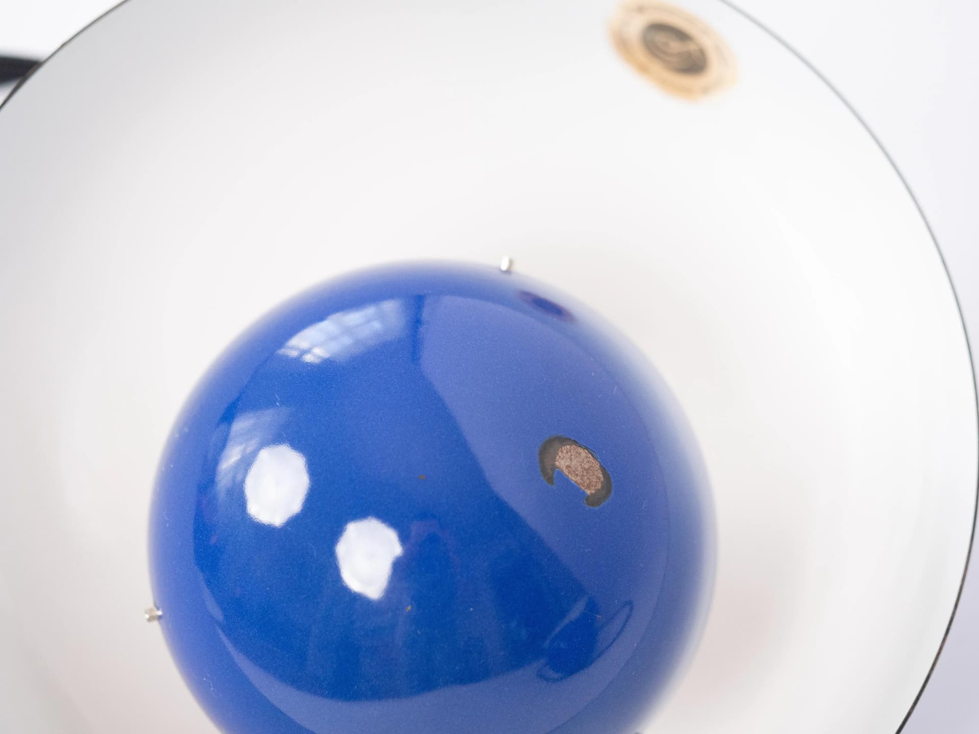 Kobaltowe emaliowane lampy wiszące Flowerpot VP1, proj. V. Panton dla Louis Poulsen, Dania, lata 60. - 20463